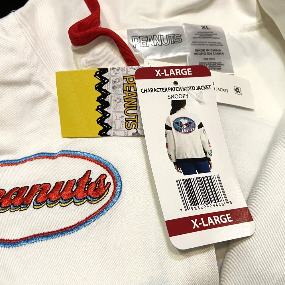 PEANUTS / SNOOPY SPEEDWAY MOTO JACKET MENS XL / WOMENS 2XL (SEE MEASUREMENTS) - Picture 7 of 9
